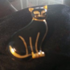 Vintage Steinmetz SFJ Black Cat Brooch